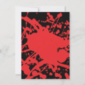 Halloween Blood auf Black Horror Party Einladung (Rückseite)