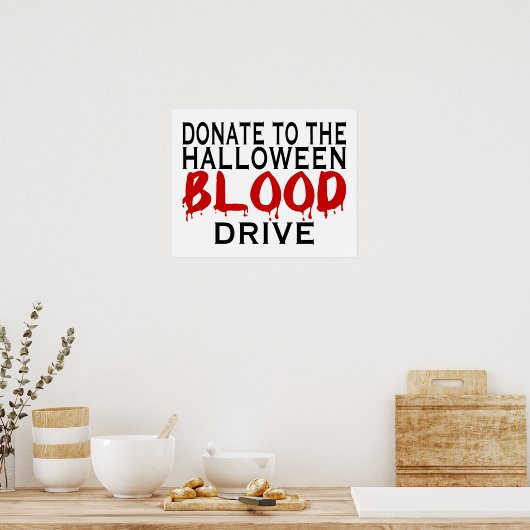 Halloween Blood Drive Poster (Küche)