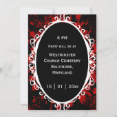 Halloween Blood Vampire Geburtstagseinladungen Einladung (Rückseite)