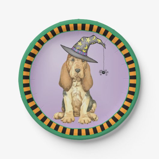 Halloween Bloodhound Pappteller (Vorderseite)