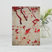 Halloween Bloody dropps Einladung (Stehend Vorderseite)