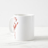 Halloween Bloody Hand Druckkostüm Zombie Outfit Kaffeetasse (Vorderseite Links)