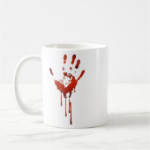 Halloween Bloody Hand Druckkostüm Zombie Outfit Kaffeetasse (Links)