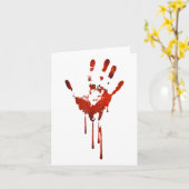 Halloween Bloody Hand Druckkostüm Zombie Outfit Karte (Gelbe Blume)