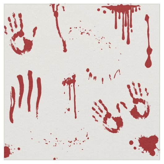 Halloween Bloody Handprints und Blood Spritzer Stoff (Nahaufnahme)