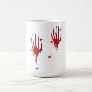 "Halloween Bloody Hands Tasse - Beängstigender Spr
