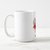 "Halloween Bloody Hands Tasse - Beängstigender Spr (Links)