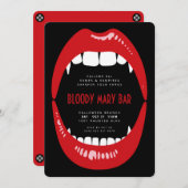 Halloween Bloody Mary Vampire Einladung (Vorne/Hinten)