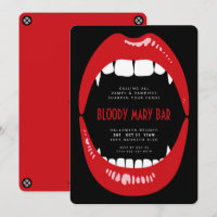 Halloween Bloody Mary Vampire Einladung