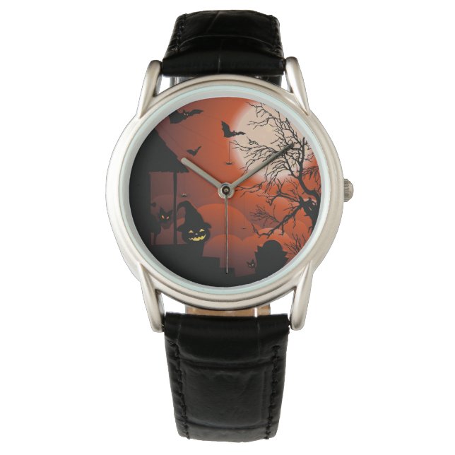 Halloween Bloody Moonlight Nightmare Armbanduhr (Vorderseite)