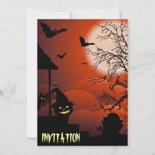 Halloween Bloody Moonlight Nightmare Einladung