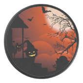 Halloween Bloody Moonlight Nightmare Eishockey Puck (Vorderseite)