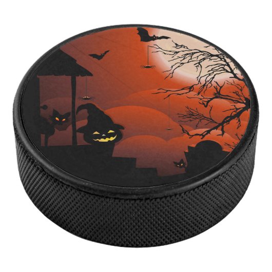 Halloween Bloody Moonlight Nightmare Eishockey Puck (3/4)