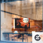 Halloween Bloody Moonlight Nightmare Fensteraufkleber (Café-Fenster)