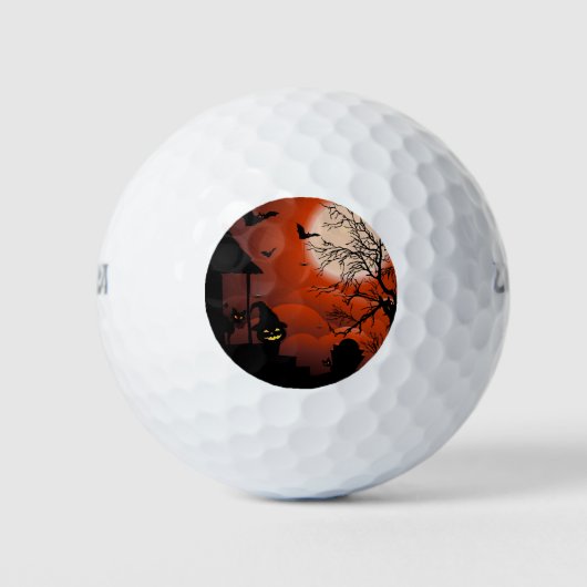 Halloween Bloody Moonlight Nightmare Golfball (Vorderseite)