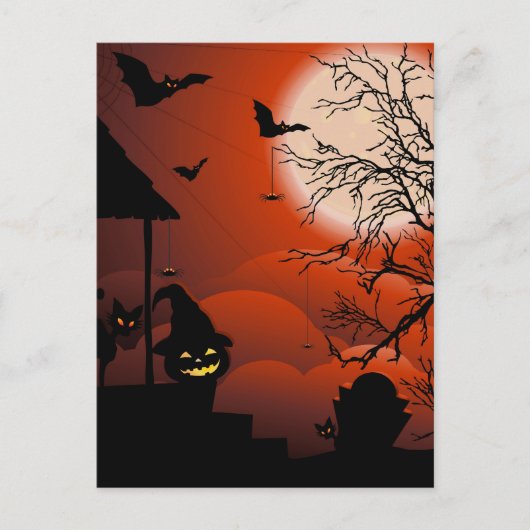 Halloween Bloody Moonlight Nightmare Postkarte (Vorderseite)