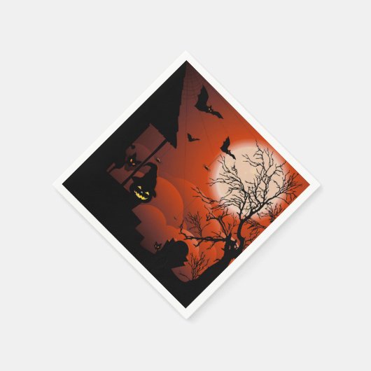 Halloween Bloody Moonlight Nightmare Serviette (Ecke)