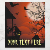 Halloween Bloody Moonlight Nightmare Weinetikett (Einzelnes Label)