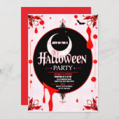 Halloween Bloody-Party Einladung (Vorne/Hinten)