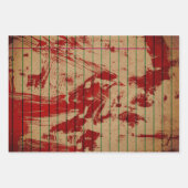 Halloween Bloody Red Blood Beängstigend Geschenkpapier Set (Vorderseite 3)