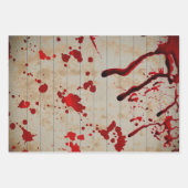 Halloween Bloody Red Blood Beängstigend Geschenkpapier Set (Vorderseite 2)