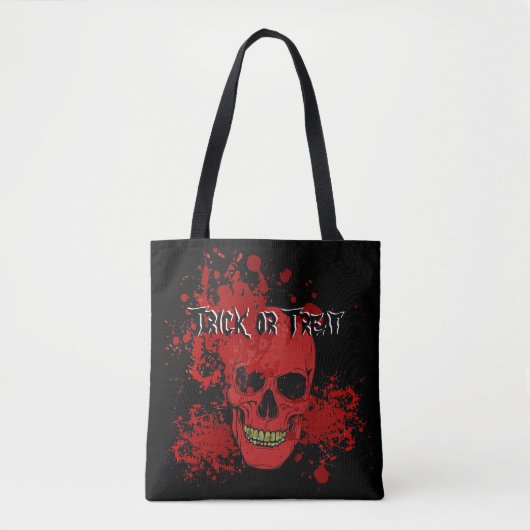 Halloween Bloody Skull Trick oder Treat Bag Tasche (Vorderseite)