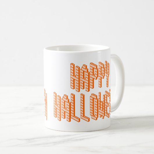 Halloween Blox Text Kaffeetasse (VorderseiteRechts)