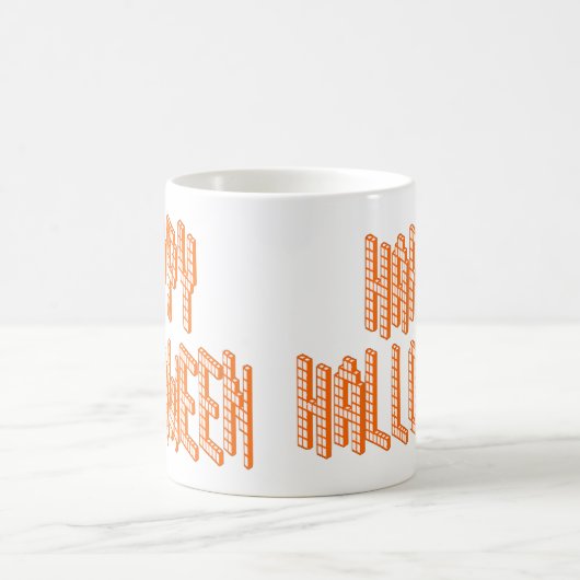 Halloween Blox Text Kaffeetasse (Mittel)