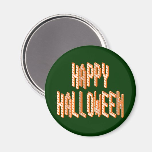 Halloween Blox Text Magnet (Vorderseite/Rückseite)
