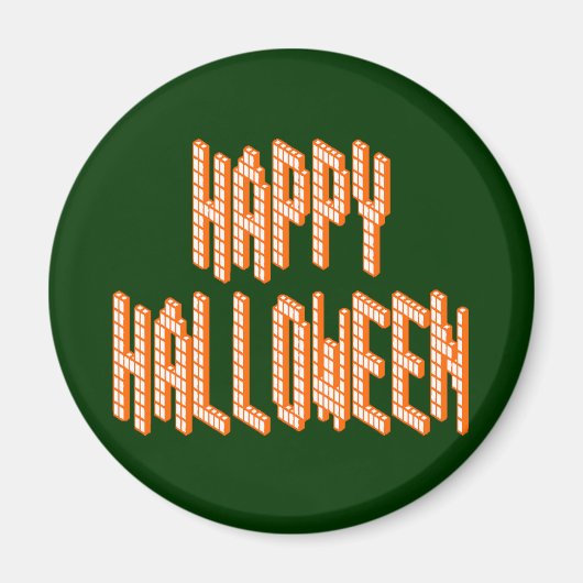 Halloween Blox Text Magnet (Vorne)