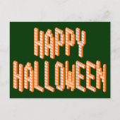 Halloween Blox Text Postkarte (Vorderseite)