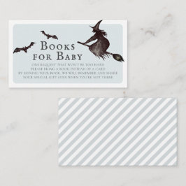 Halloween Blue Baby Shower Books for Baby Begleitkarte