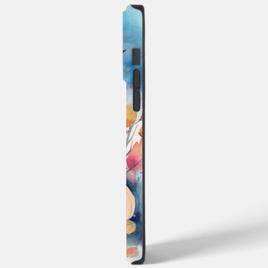 Halloween-Blue Cat mit Pumpkins Beängstigend Case-Mate iPhone Hülle (Rückseite / Links)