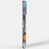 Halloween-Blue Cat mit Pumpkins Beängstigend Case-Mate iPhone Hülle (Rückseite / Rechts)