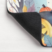 Halloween-Blue Cat mit Pumpkins Beängstigend Mousepad (Ecke)