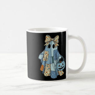 Halloween Blue Denim Ghost Trendy Denim Patchwork Kaffeetasse