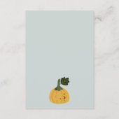 Halloween Blue Ghost Boo Diaper Raffle Baby Dusche Begleitkarte (Rückseite)