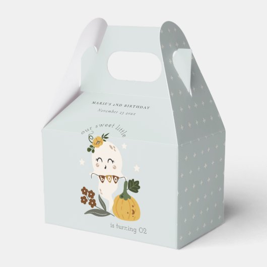 Halloween Blue Ghost Little Boo Jedes Alter Geburt Geschenkschachtel (Vorderseite)