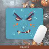 Halloween Blue Grumpy Vampire Mousepad