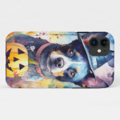 Halloween Blue Heeler mit Pumpkins Beängstigend Case-Mate iPhone Hülle (Rückseite (Horizontal))