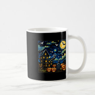 Halloween Blue Jay Starry Night Kaffeetasse