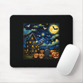 Halloween Blue Jay Starry Night Mousepad (Mit Mouse)