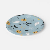 Halloween Blue Pappteller (Schrägansicht)