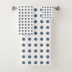 Halloween Blue Polka Dot Eyes Badhandtuch Set