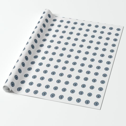 Halloween Blue Polka Dot Eyes Geschenkpapier (Ungerollt)