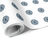 Halloween Blue Polka Dot Eyes Geschenkpapier (Rolleneckpunkt)