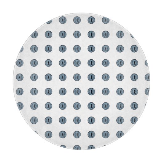 Halloween Blue Polka Dot Eyes Schneidebrett (Vorderseite)