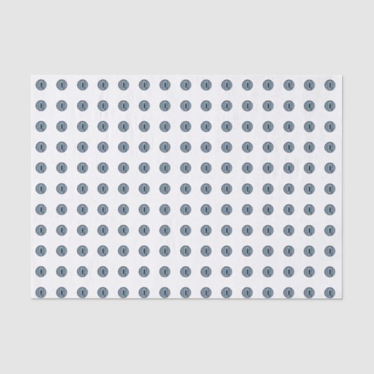 Halloween Blue Polka Dot Eyes Seidenpapier (Vorderseite)