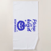 Halloween Blue Pumpkin Autisim Bewusstsein Strandtuch (Vorderseite)