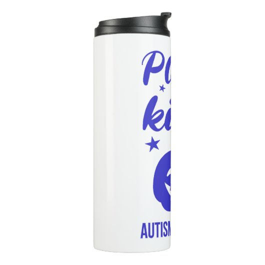 Halloween Blue Pumpkin Autisim Bewusstsein Thermosbecher (Nach links gedreht)